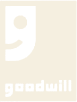 Goodwill logo, nonprofit organization served by Break Coffee Cart mobile espresso bar