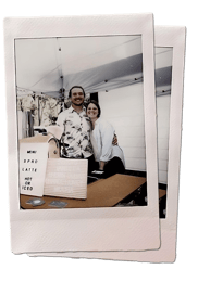 Tony and Sarah, co-founders of Break Coffee Cart, together at a coffee catering event in Jacksonville, FL